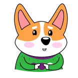 😊 犬, コーギー, かわいい, 動物, 漫画, ステッカー telegram sticker