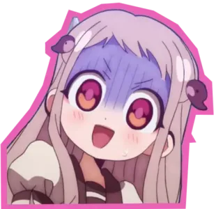 😍 anime, cute, sticker, girl, shocked, expression whatsapp sticker