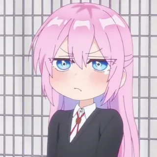 🐻 Anime, niedlich, Mädchen, pinke Haare, Chibi telegram sticker