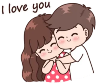 ❤ I love you amour, couple, mignon, romance, affection telegram sticker