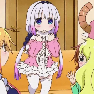 ☁️ Kanna Kamui Miss Kobayashi's Dragon Maid Anime, Drago, Kawaii, Carino, Kanna, Kanna Kamui, Miss Kobayashi's Dragon Maid telegram sticker