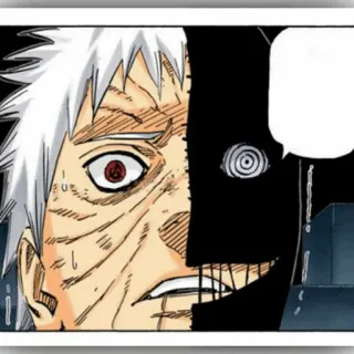 ⚫️ Obito Uchiha Naruto Anime, Manga, Obito, Uchiha, Sharingan, Cattivo, Guerra telegram sticker