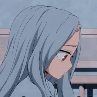 ➖ Eri My Hero Academia anime, girl, sad, tears, Eri, My Hero Academia telegram sticker