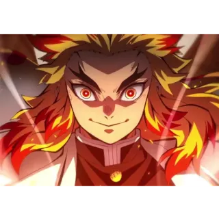 🔥 Rengoku Kyoujurou Demon Slayer anime, demon slayer, rengoku, kyojuro, fogo, personagem, mangá telegram sticker