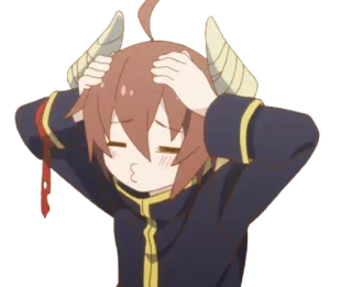 😗 アニメ, ちび, 悪魔, 角, 可愛い telegram sticker