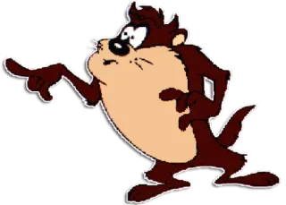 😕 Taz Looney Tunes cartoon, tasmanian devil, character, funny telegram sticker