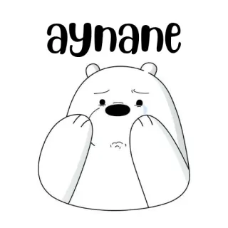 🐻‍❄️ aynane ours, triste, pleure, dessin animé, ours blanc, larmoyant whatsapp sticker