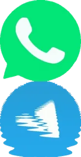 🪞 whatsapp, soziale Medien, handy, anruf, pfeil, symbol telegram sticker