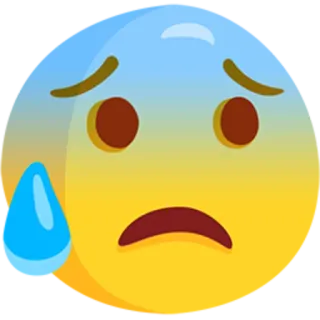 😰 Emoji, sueur, inquiet, anxieux, peureux, nerveux telegram sticker