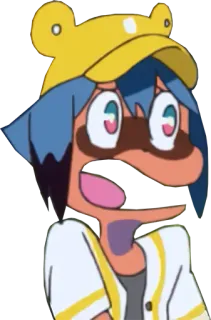 😮 Michiru Kagemori BNA: Brand New Animal Anime, Tanuki, Volpe, Ragazza, Sorpresa, Scioccata telegram sticker