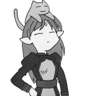 😑 Anime, Elf, Mèo, Dễ thương, Hoạt hình whatsapp sticker