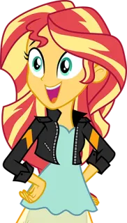 👀 Sunset Shimmer My Little Pony: Equestria Girls サンセットシマー, マイリトルポニー, エクエストリアガールズ, アニメ, アニメーション, キャラクター whatsapp sticker