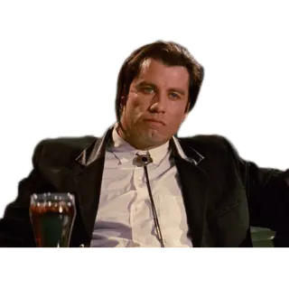 😐 John Travolta Pulp Fiction film, john travolta, attesa, completo, pulp fiction telegram sticker