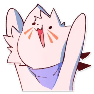 😃 cat, animal, cartoon, kawaii, cute, sticker telegram sticker