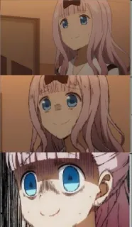 😱 Chika Fujiwara Kaguya-sama: Love Is War Аниме, Чика, Манга, Смешной, Выражение, Выражение лица, В шоке telegram sticker