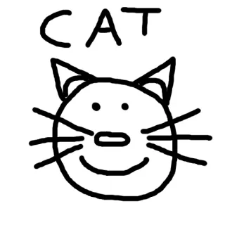🐱 CAT Katze, Tier, Zeichnung, süß, Haustier, Katzenartig telegram sticker