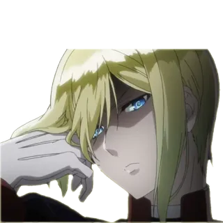 😒 Anime, Manga, cheveux blonds, yeux bleus, Dessin animé, Animation whatsapp sticker