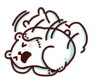😩 북극곰, 귀여운, 동물, 만화, 울음, 슬픈 telegram sticker
