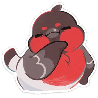😏 Vogel, süß, Tier, Aufkleber, Illustration telegram sticker