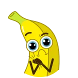 👏 банан, фрукт, мультфильм, эмодзи, милый, смешной telegram sticker