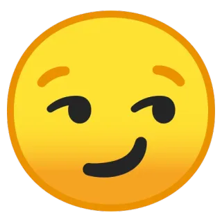 😏 Emoji, Berkedip, Tersenyum, Kuning telegram sticker