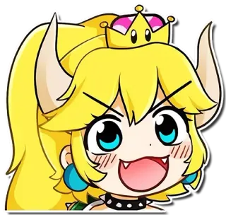 Bowsette whatsapp stickers