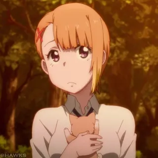 ☠️ Anime, Menina, Bonito, Animal de estimação telegram sticker