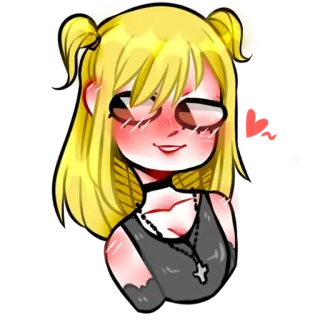 🥰 Misa Amane Death Note Anime, Manga, Pirang, Karakter, Death Note, Misa Amane, Fanart whatsapp sticker