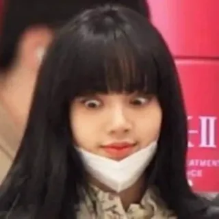 😧 Lisa kpop, chanteur, blackpink, célébrité, mème, drôle telegram sticker