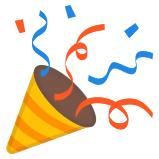 🎉 celebration, party, confetti, event, fun, party popper telegram sticker