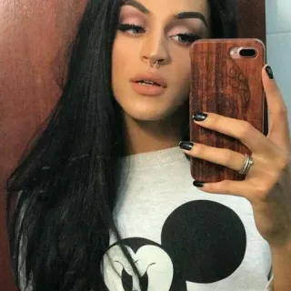😉 Selfie, Mulher, Retrato, Cabelo, Maquiagem, Mickey Mouse whatsapp sticker