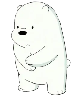 🙁 Ice Bear We Bare Bears Desenho animado, Urso polar, We Bare Bears, Ice Bear, Animal telegram sticker
