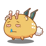 😒 Desenho animado, Animal, Fofo, Triste, Adesivo, Monstro telegram sticker