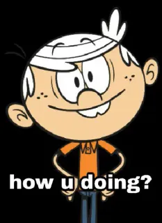 🙋‍♀ Lincoln Loud The Loud House how u doing? мультфильм, nickelodeon, как дела, персонаж, Мой шумный дом telegram sticker