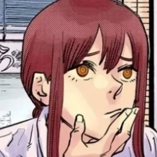 🍒 Makima Chainsaw Man makima, chainsaw man, anime, manga, charakter telegram sticker