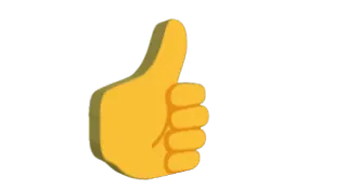 👍 thumbs up, emoji, hand, gesture, like telegram sticker