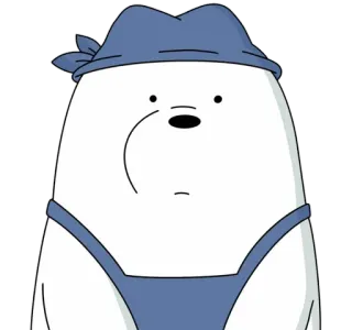 🤔 Ice Bear We Bare Bears cartoon, bear, ice bear, animal, animated telegram sticker