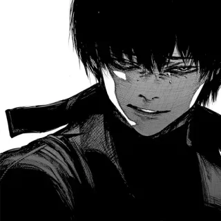 ☠️ Anime, Triste, Manga, Capelli Neri, Serio whatsapp sticker