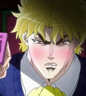 😠 Dio Brando JoJo's Bizarre Adventure 动漫, 角色, 表情, 脸红, 反派 telegram sticker