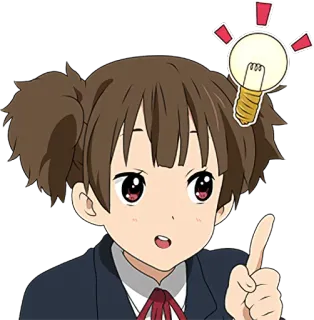 💡 anime, lightbulb, idea, cute, girl, kawaii telegram sticker