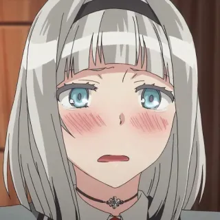 😕 anime, girl, crying, emotional, sad, character, illustration telegram sticker