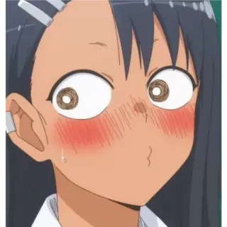 😳 Nagatoro Don't Toy with Me, Miss Nagatoro Anime, Nagatoro, schattig, meisje, grappig, verlegen telegram sticker