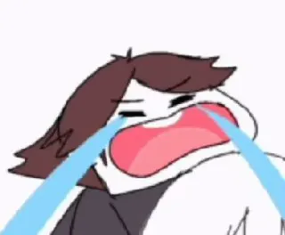 😭 chorando, triste, lágrimas, emocional, desenho animado, animação telegram sticker
