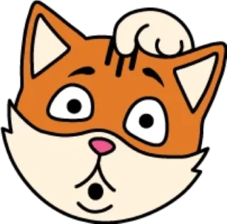 🤨 chat, dessin animé, animal, mignon, orange, animal de compagnie, autocollant, illustration telegram sticker