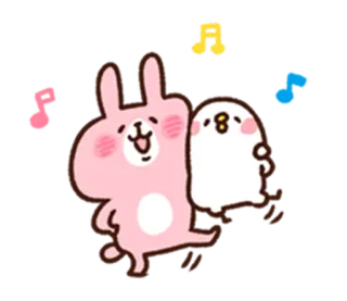 ☺️ кролик, зайчик, милый, животное, мультяшный whatsapp sticker