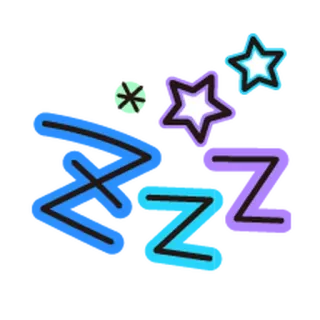 ❤️ ZZZ zzz, sleep, tired, stars, cartoon whatsapp sticker