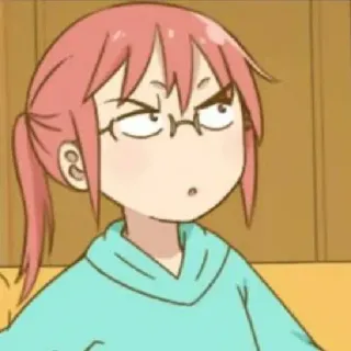 😠 Kobayashi Miss Kobayashi's Dragon Maid anime, cartoon, kobayashi, dragon maid, miss kobayashi's dragon maid, funny, meme telegram sticker