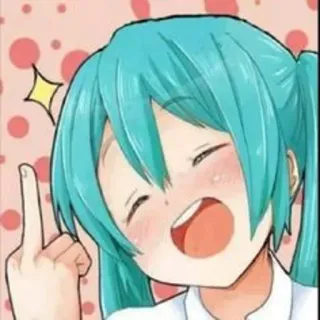 🖕 Ragazza anime, Dito medio, Offensivo, Gesto, Cartone animato whatsapp sticker