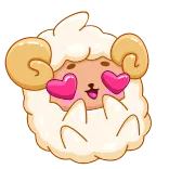 😍 ovelha, animal, fofo, amor, kawaii telegram sticker