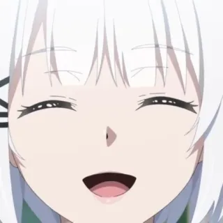 🍁 anime, menina, sorriso, fofo telegram sticker